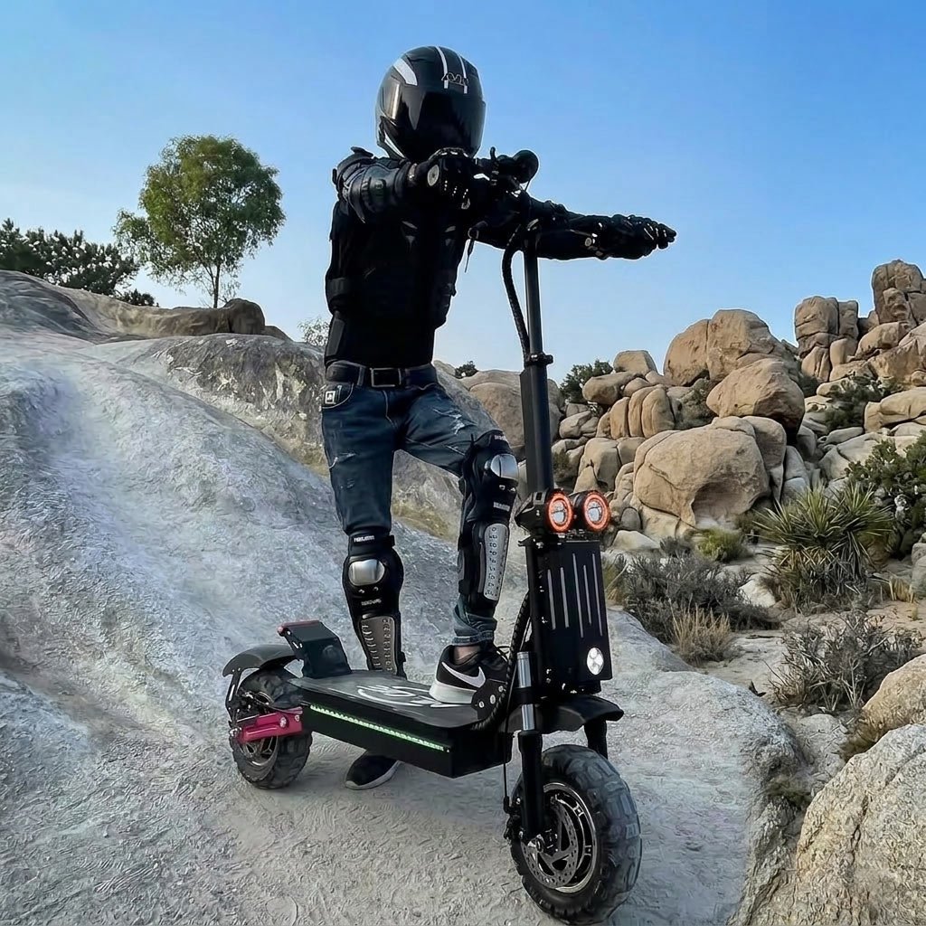 HLOIE electric scooter rider